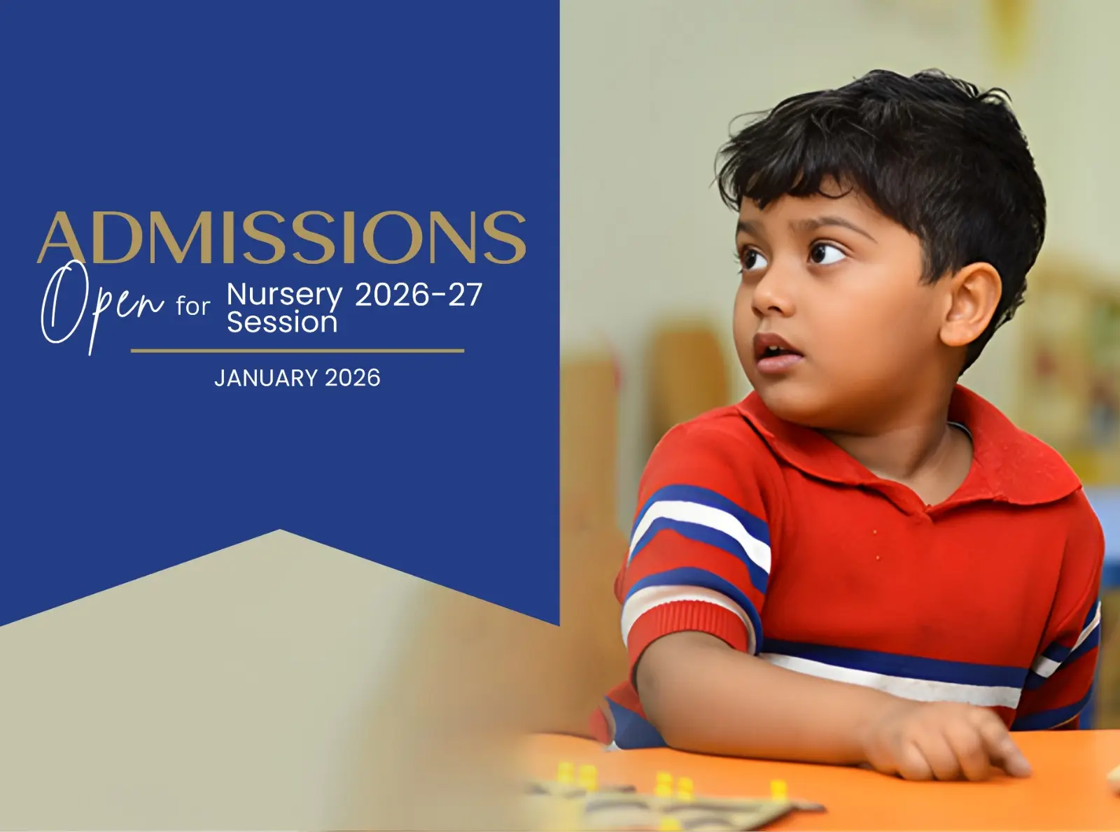 Mobile admission banner for GD Goenka CBSE school in North Kolkata