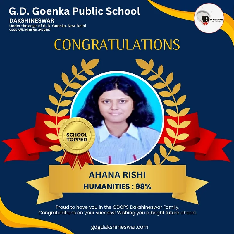 Academic excellence award 2025 at GD Goenka CBSE school in North Kolkata
